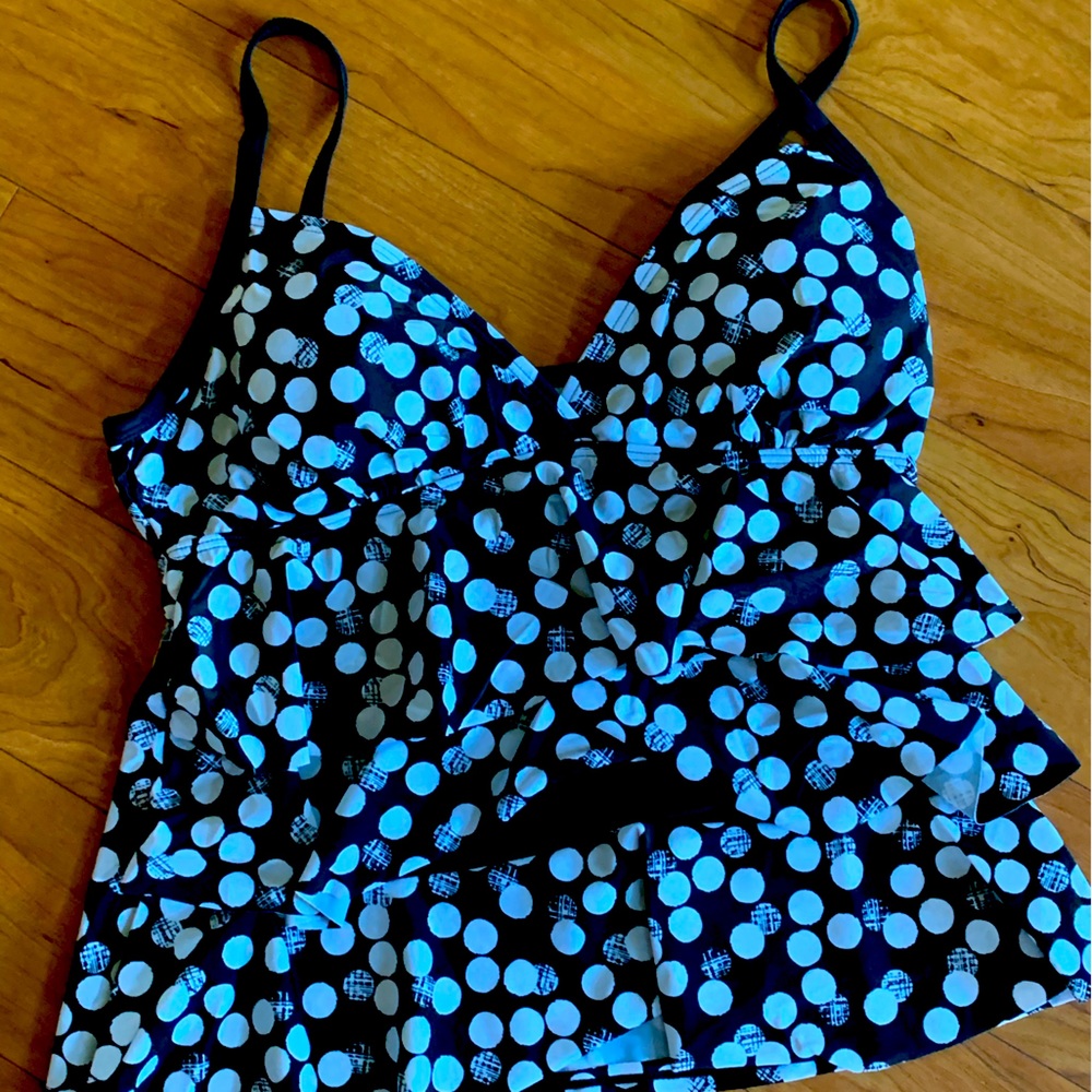 Black and White Tankini Top